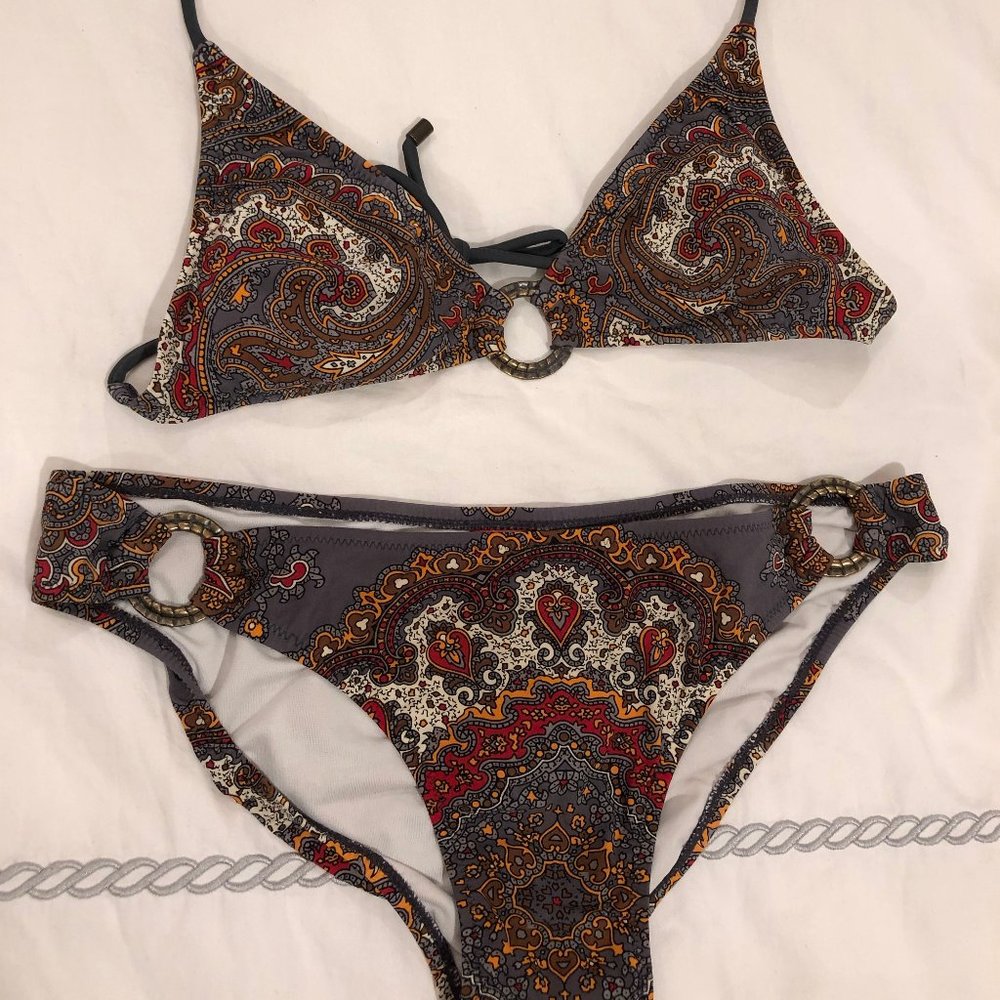 Vintage Paisley String Bikini